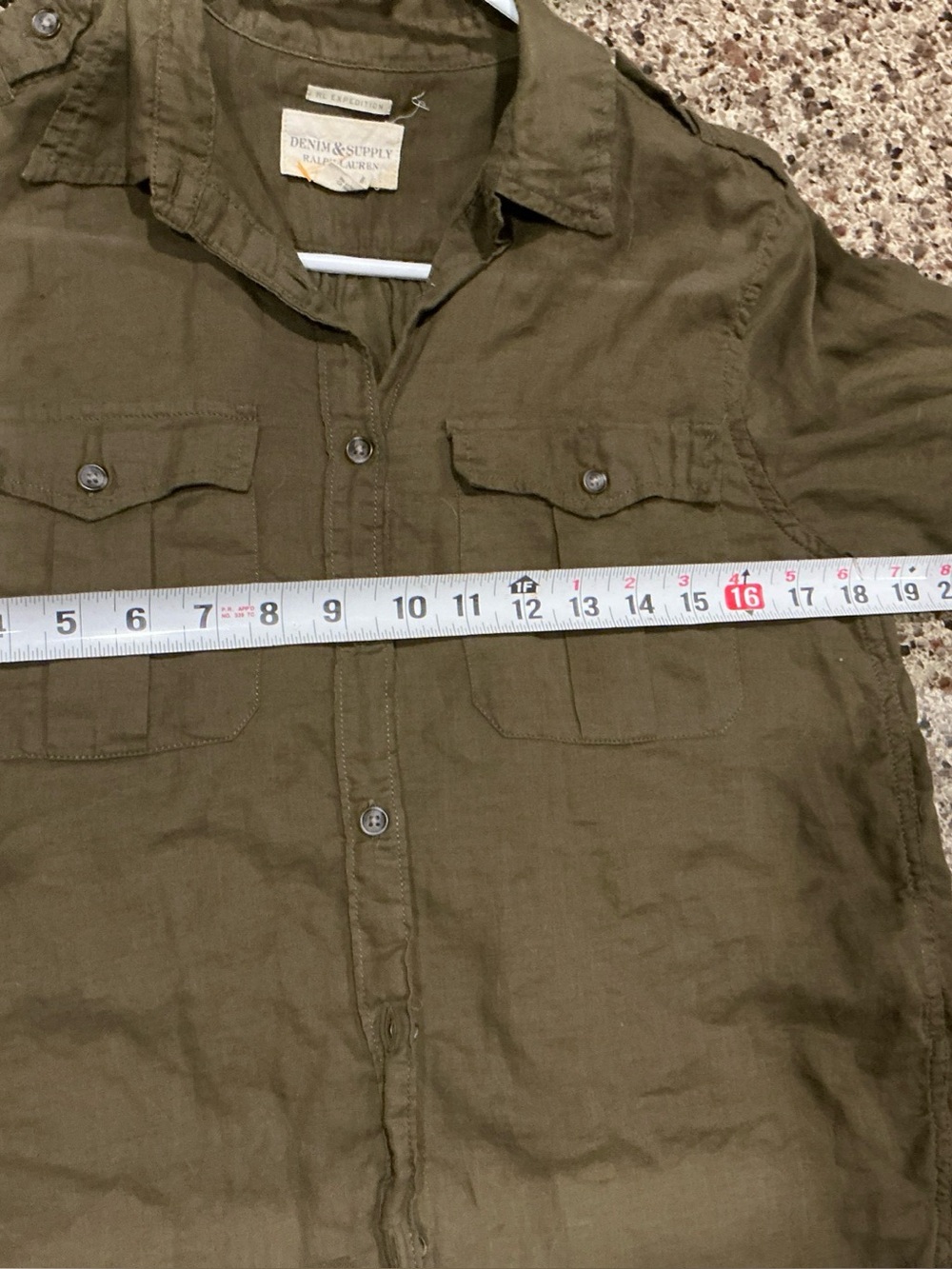 Ralph Lauren Denim & Supply Olive Utility Button Down Shirt Women’s Military - Picture 4 of 5